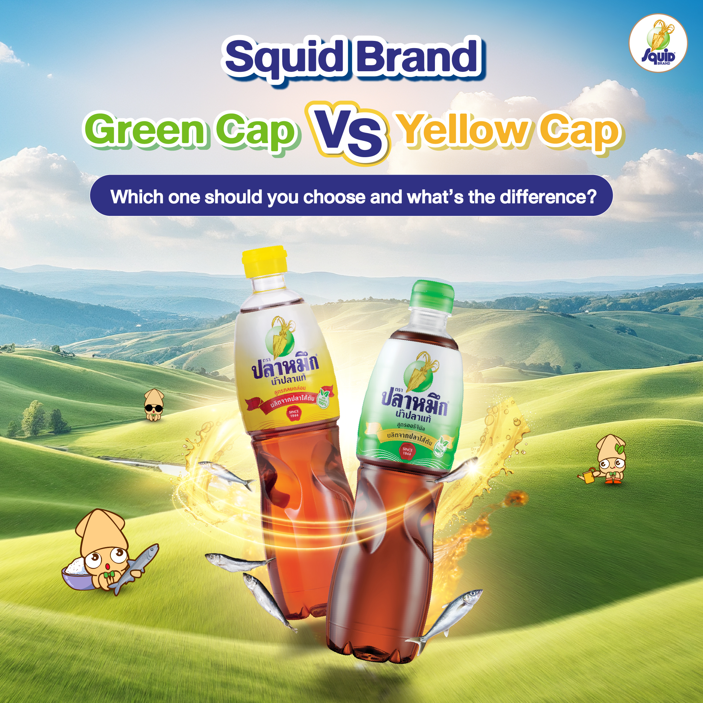 Squid Brand Fish Sauce: Green Cap vs. Yellow Cap — Which One Should You Choose? What’s the Difference?