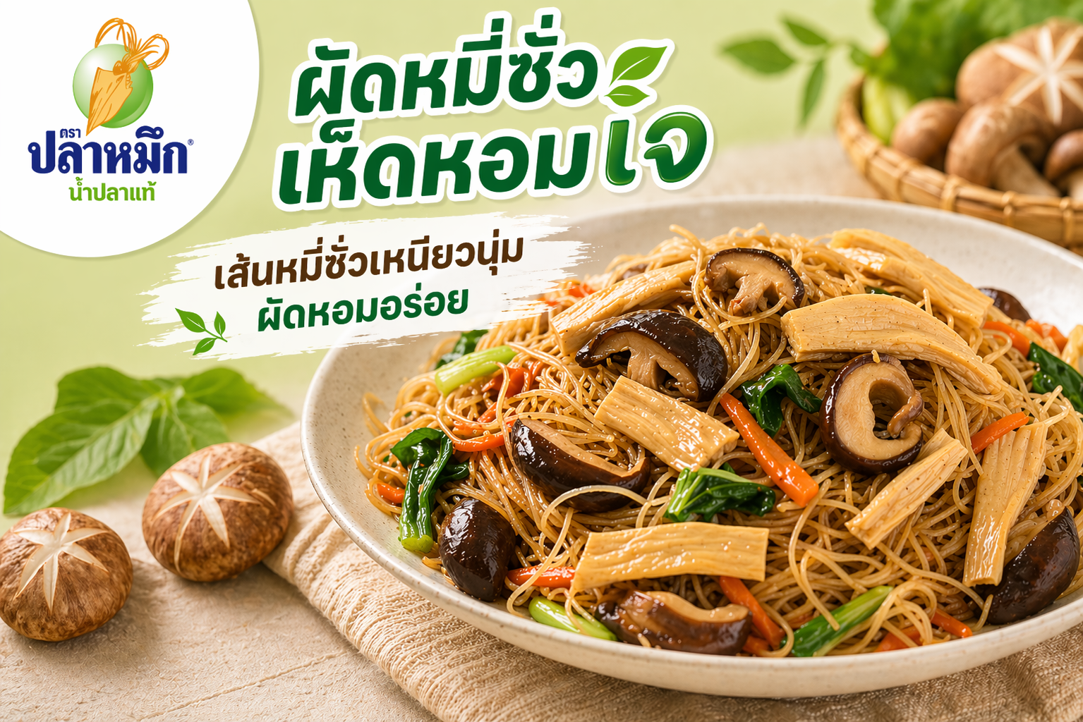 J-Festival Feast: Stir-Fried Longevity Noodles with Shiitake (Mee Sua): An auspicious dish symbolizing long life and prosperity, perfect for any occasion. These soft, chewy noodles are stir-fried over high heat until fragrant and perfectly dry, then tossed with vibrant, colorful vegetables. With a well-balanced savory and sweet flavor in classic Chinese style, this single dish offers both exquisite taste and a powerful symbolic meaning.