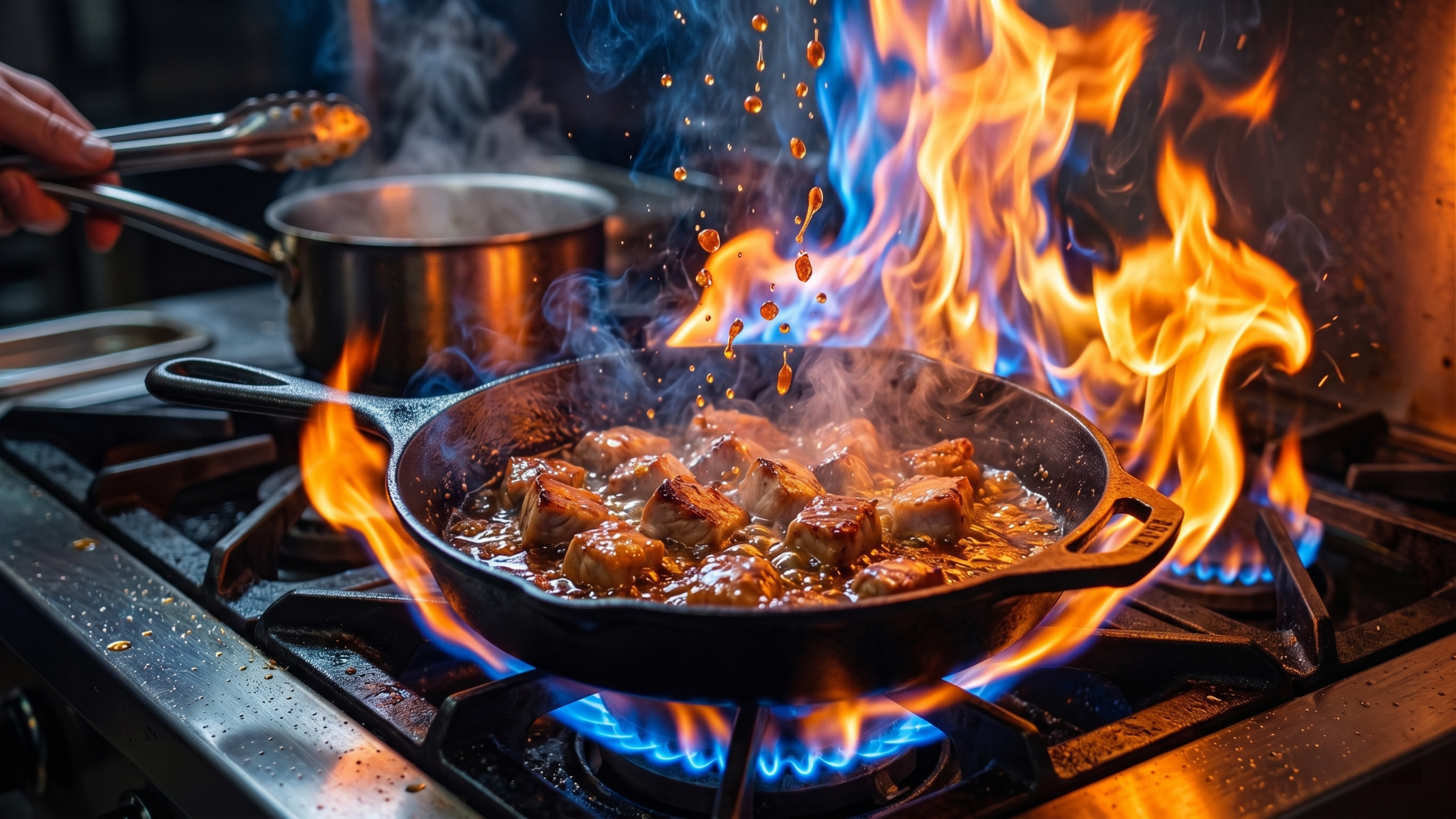 Fried Pork with Fish Sauce: Frying Technique Pour enough oil into the pan to submerge the pork. Use medium-high heat and wait until the oil is hot. Gently drop the pork pieces in. Do not stir for the first 1-2 minutes; allow the flour to set and adhere to the meat until it begins to turn a beautiful golden brown.