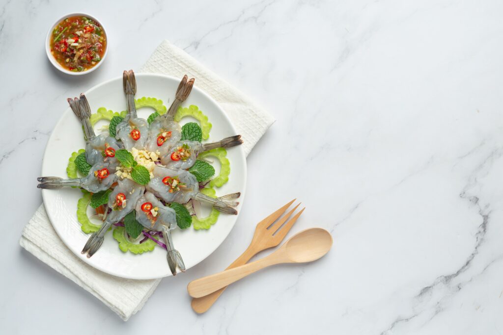 Raw Shrimp in Fish Sauce recipe (Kung Chae Nam Pla)